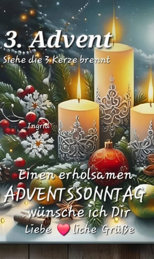 Wir wünschen euch einen schönen 3. Advent